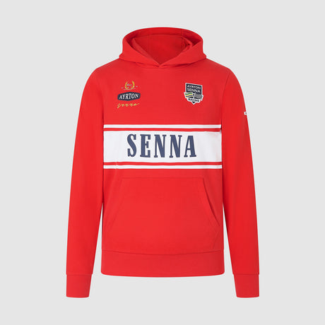 Bluza z kapturem Ayrton Senna Legend czerwona