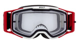 Gogle motocrossowe Red Bull Spect TORP biało-czerwone z przezroczystą szybą