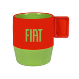 Ceramiczny kubek Fiat czerwono-zielony, produkt oficjalny