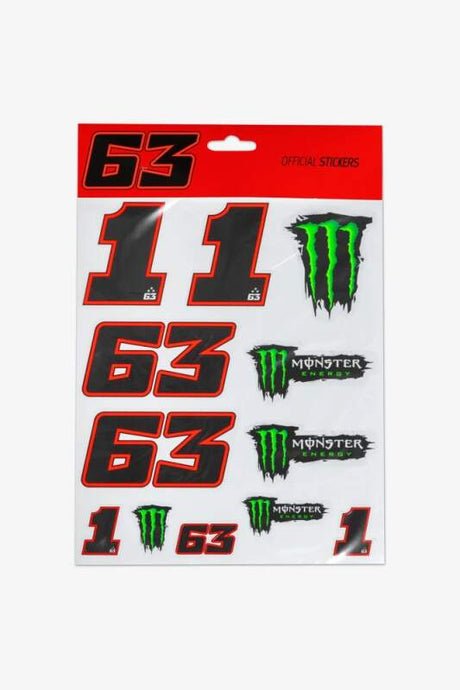 Francesco Bagnaia - duży zestaw naklejek Monster Energy