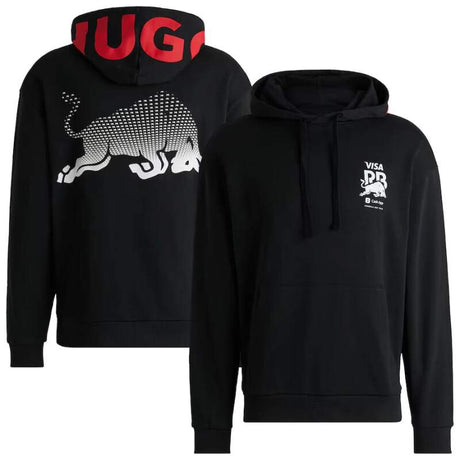 Bluza casual HUGO - Visa Cash App RB z motywem BULL czarna