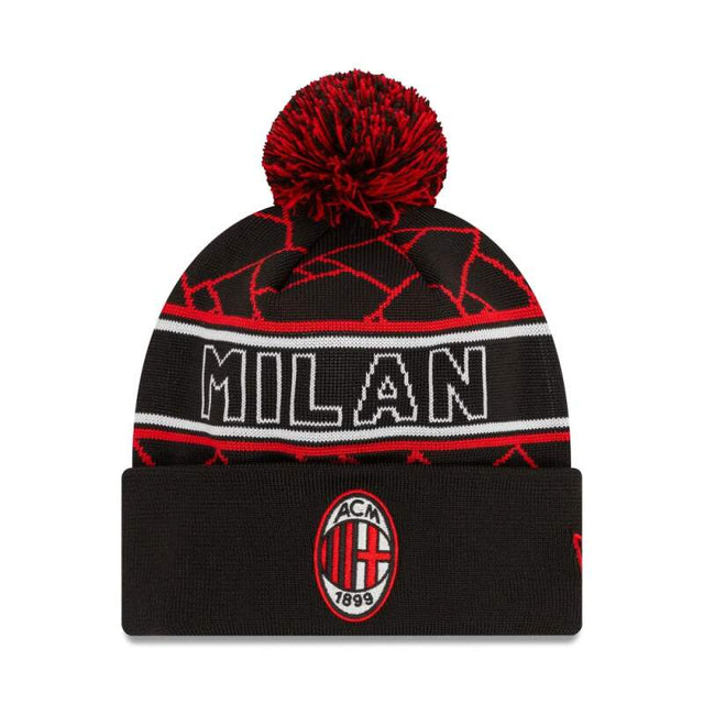 Czapka zimowa AC MILAN vintage czarna z pomponem
