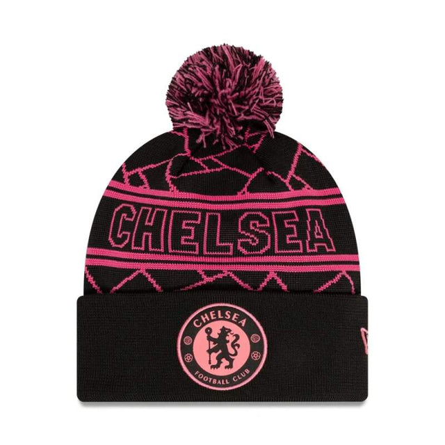 Czapka zimowa CHELSEA vintage czarna z pomponem