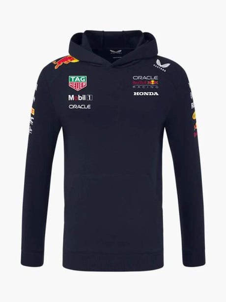 Bluza zespołowa z kapturem Oracle Red Bull Racing z logo sponsorów