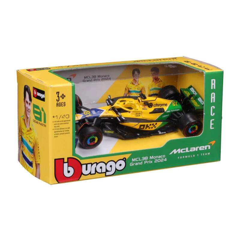 Model McLaren F1 MCL38 BBurago #81 Oscar Piastri Monaco