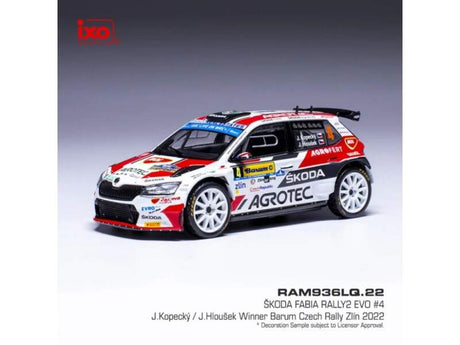 IXO Škoda Fabia Rally2 EVO model, Barum Rallye Zlín 2022, #4, Kopecký – Hloušek