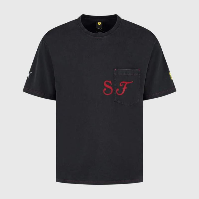 Koszulka casual Scuderia Ferrari F1 czarna GRAPHIC