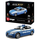 Model Bburago do złożenia Alfa Romeo Giulia Polizia