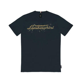 Koszulka casual Lamborghini z logo granatowa