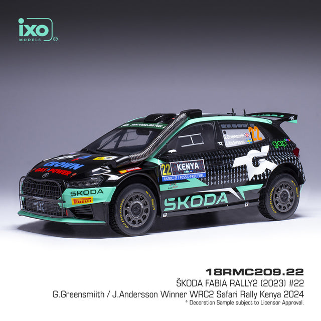 Model IXO Škoda Fabia Rally2, WRC, Safari Rally Kenya, 2024, #22