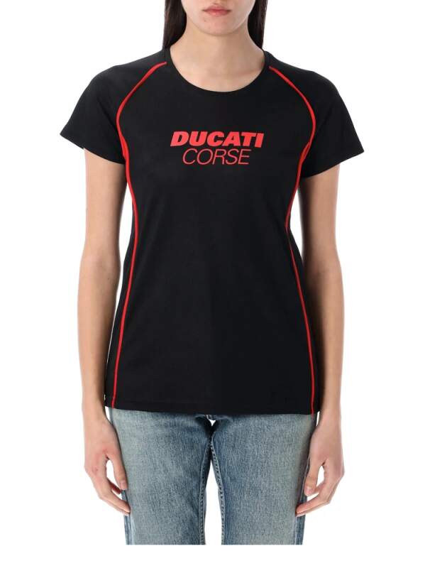 Damska koszulka casual Ducati Corse z napisem