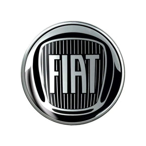 Naklejka 3D z logo Fiat czarna 75 mm
