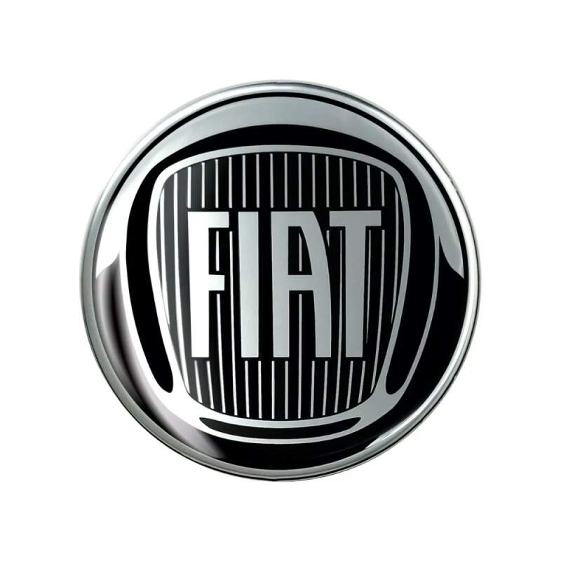 Naklejka 3D z logo Fiat czarna 58 mm