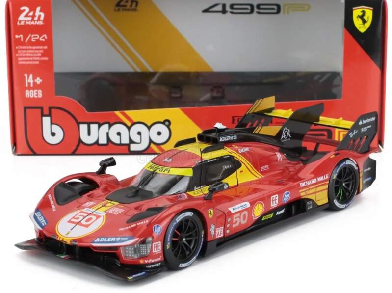 Model BBurago Ferrari 499P #50 Winner Le Mans 2024