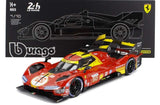 Model Bburago Ferrari 499P NR. 50 Winner Le Mans 2024 1:18 - edycja Deluxe