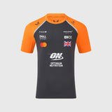 Koszulka zespołowa McLaren F1 Lando Norris z logo sponsorów – ciemnoszara
