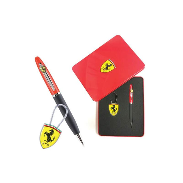 Zestaw prezentowy Scuderia Ferrari - długopis i brelok