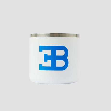 Biały kubek Bugatti z logo