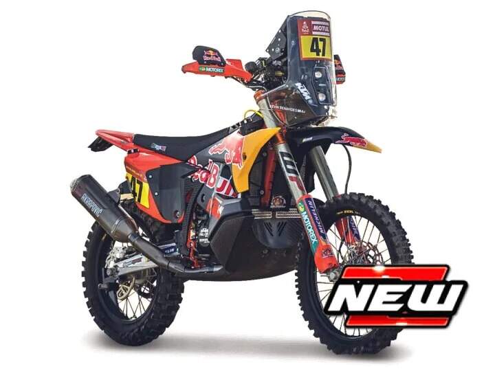 Model motocykla Red Bull KTM 450 Rally Dakar 2024 Kevin Benavides nr 47