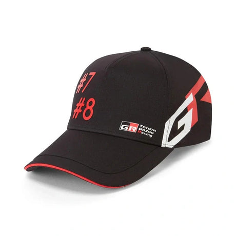 Czapka zespołowa z daszkiem Toyota GAZOO Racing WEC #7 #8 – czarna