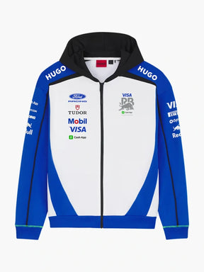 Bluza zespołowa rozpinana z kapturem Visa Cash App Racing Bulls z logo sponsorów – edycja zespołowa