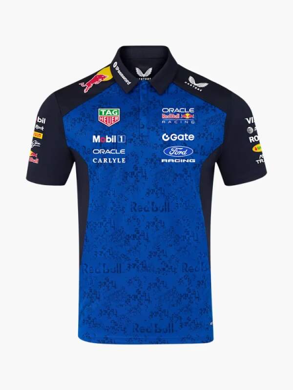Oracle Red Bull Racing polo shirt with sponsor logos - team edition