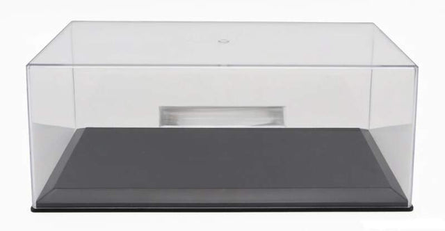Clear plastic display case with base for 1:18 scale car models