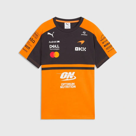 Dziecięca koszulka zespołowa McLaren F1 x Puma z logo sponsorów – edycja zespołowa