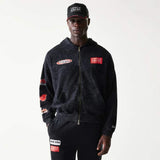 Bluza rozpinana Oracle Red Bull Racing NE LINEAR czarna - oversize