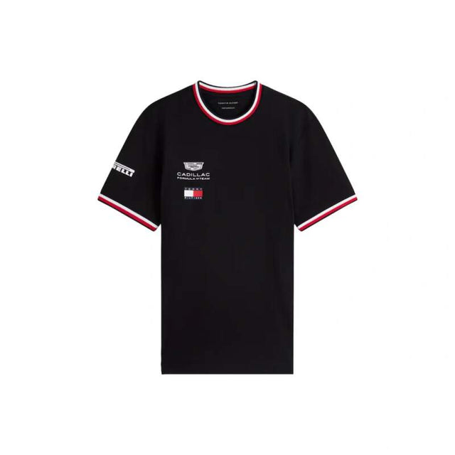 Czarna koszulka Cadillac F1 x Tommy Hilfiger - edycja zespołowa