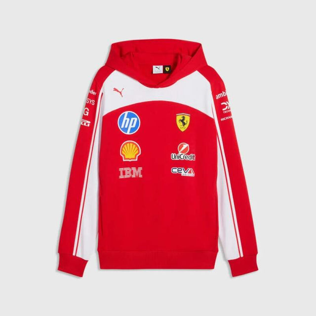 Scuderia Ferrari F1 x Puma hoodie with sponsor logos - team edition