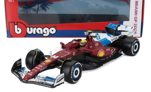 Model Scuderia Ferrari SF-25 BBurago #44 Lewis Hamilton Miami GP