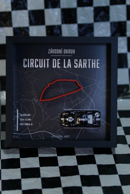 Ramka 3D PETROL ART Le Mans z modelem Ford GT40 MK II Bruce McLaren 1:43