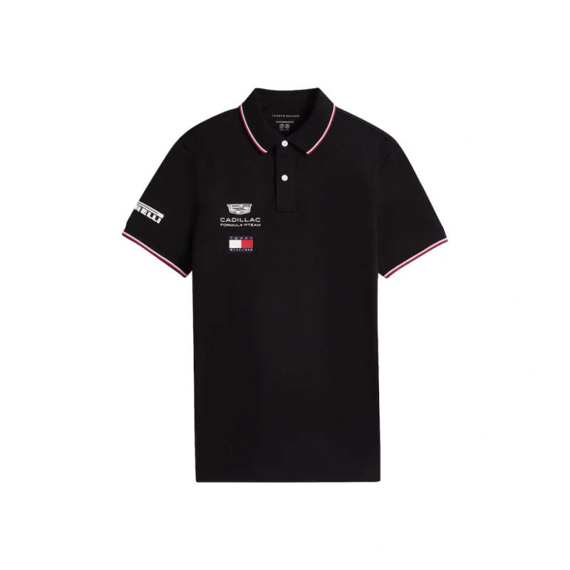 Black Cadillac F1 x Tommy Hilfiger polo shirt - team edition