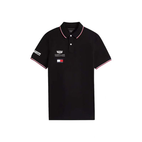Czarna koszulka polo Cadillac F1 x Tommy Hilfiger - edycja zespołowa