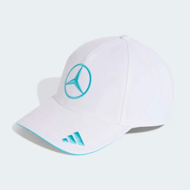 George Russell Mercedes AMG Petronas F1 x Adidas white cap - team edition
