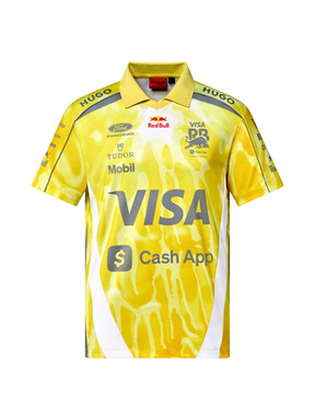 Koszulka polo zespołowa HUGO Visa Cash App Racing Bulls – Miami GP 2026, żółta