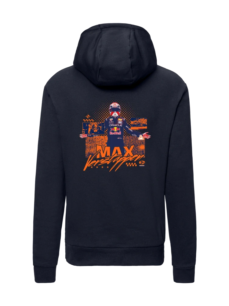 Bluza z kapturem Oracle Red Bull Racing Max Verstappen z logo – granatowa