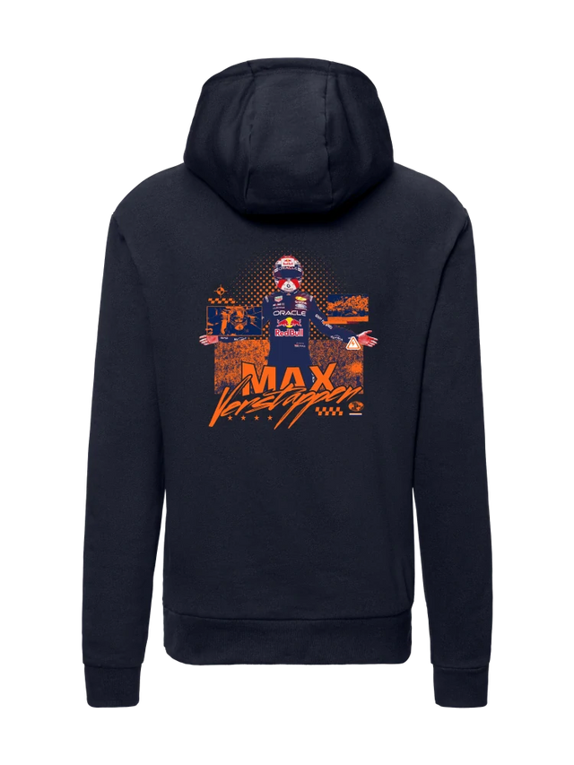 Bluza z kapturem Oracle Red Bull Racing Max Verstappen z logo – granatowa
