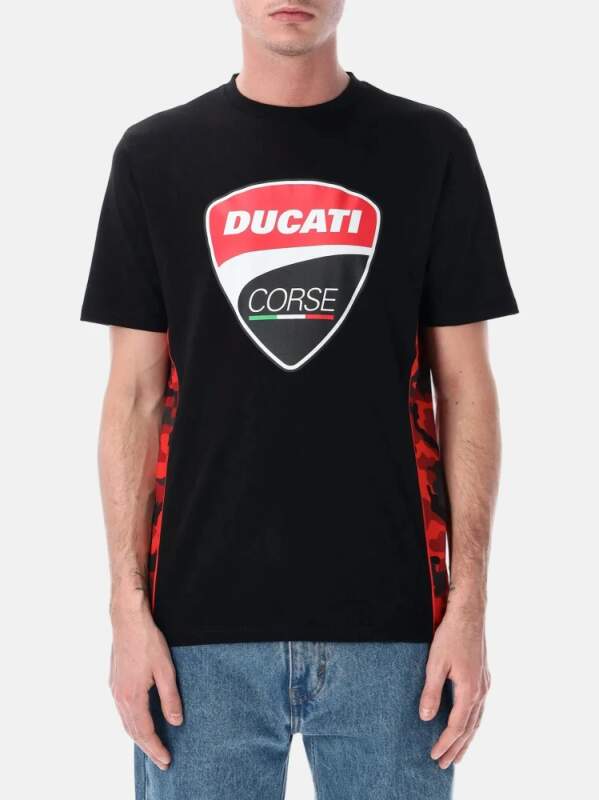 Koszulka kibica Ducati Corse CAMU czarna z logo