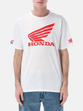 Koszulka kibica HRC Honda z dużym logo biała