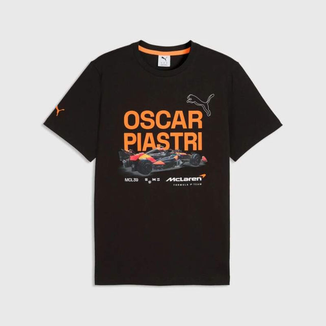 Oscar Piastri McLaren F1 black T-shirt - fan edition
