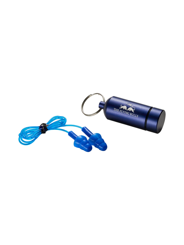 Zatyczki do uszu Red Bull The Flying Bulls z metalowym etui – niebieskie