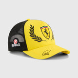 Czapka z daszkiem Scuderia Ferrari Lewis Hamilton – GP Wielkiej Brytanii 2026, żółta