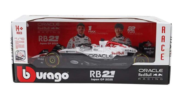 Model Red Bull F1 RB21 Bburago #1 Max Verstappen 2025 zwycięzca GP Japonii