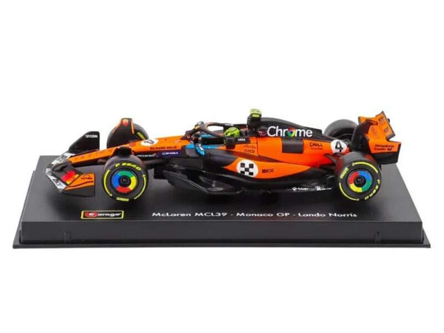 Model McLaren F1 MCL39 BBurago #4 Lando Norris Monaco 2025 1:43 Signature