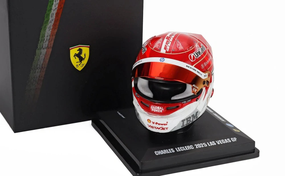 Model kasku LookSmart Charles Leclerc 1:5 – SF Las Vegas 2025