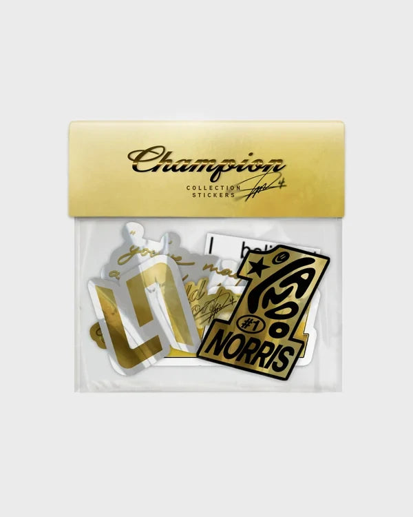 Lando Norris LN4 Small Sticker Set – CHAMPION Edition