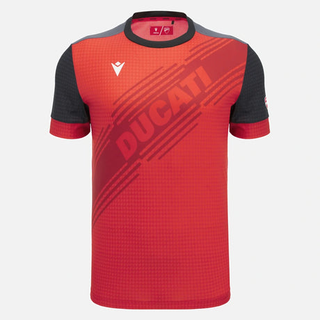 Koszulka sportowa Ducati x Macron z logo – czerwona