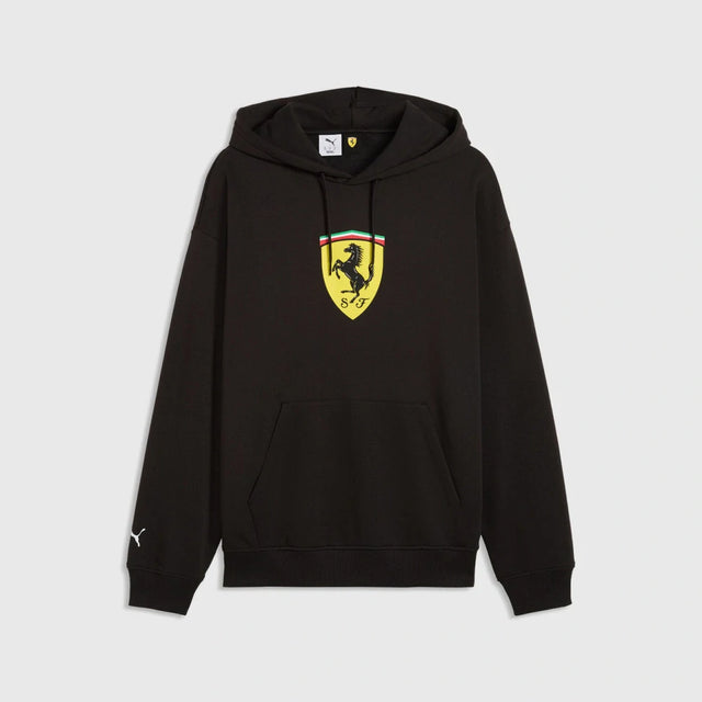 Bluza z kapturem Scuderia Ferrari F1 x Puma z dużą tarczą – czarna
